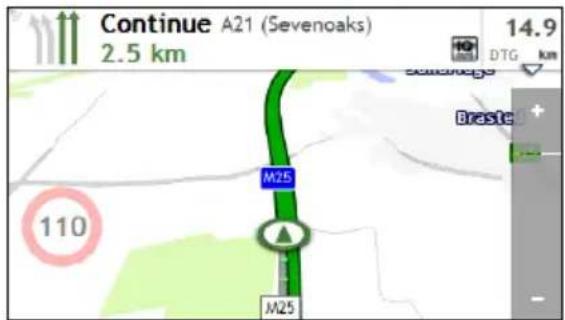 Continue A21 (Sevenoaks) 2.5 km 14.9 DTG km M25 Brasts + 110 M25
