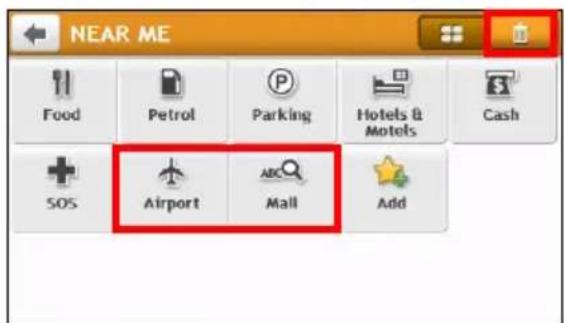 NEAR ME Food Petrol Parking Hotels & Motels Cash SOS Airport Mall Add