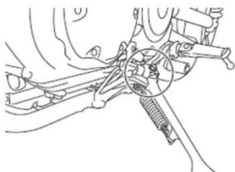 YAMAHA SCR950 (2018) - Sprawdzenie i smarowanie podpórki bocznej - 1