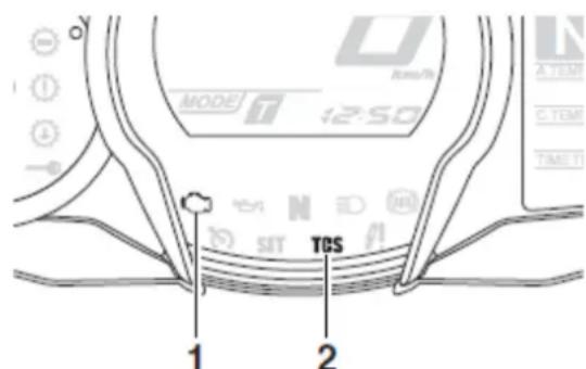 YAMAHA FJR1300AS (2017) - Lampka kontrolna / ostrzegawcza systemu kontroli trakcji "TCS" - 1