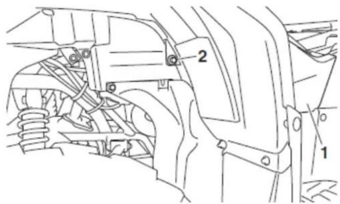 YAMAHA Kodiak 700 (2015) - Aby zdjąć panel - 1
