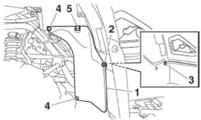 YAMAHA Kodiak 700 (2015) - Aby zdjąć panel - 1