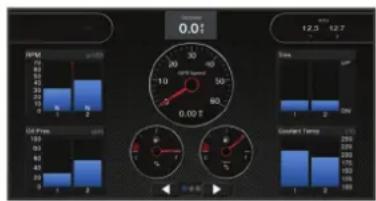 GARMIN GPSMap 12x2 Touch - Viewing the Gauges - 1