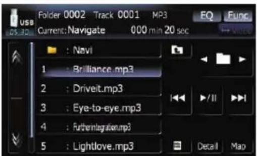 Folder 0002 Track 0001 MP3 Current: Navigate 000 min 20 sec : Navi 1 : Brilliance.mp3 2 : Driveit.mp3 3 : Eye-to-eye.mp3 4 : Furtherintegration.mp3 5 : Lightlove.mp3 Detail Map
