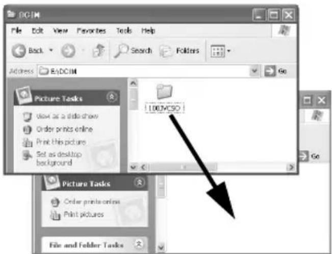 File Edit View Favorites Tools Help Back Search Folders Address E:\DCIM Go Picture Tasks View as a data show Order prints online Print this picture Set as desktop background 1007CSCO Go Picture Tasks Order prints online Print pictures File and Folder Tasks