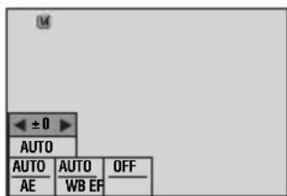 M ±0 AUTO AUTO AUTO OFF AE WB EF_