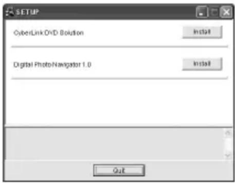 CYBERLINKDVD SOLUTION Digital PhotoNavigator 1.0 Install Install Quit