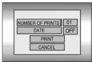 NUMBER OF PRINTS DATE 01 OFF PRINT CANCEL