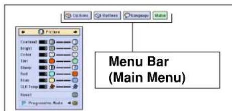 SHARP PG-M25X - Using the Menu Screen - 2