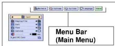 SHARP PG-M25X - Using the Menu Screen - 3
