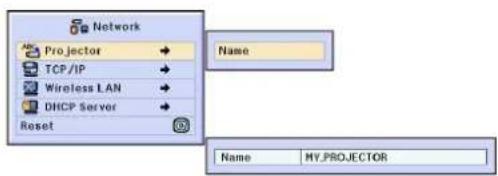 SHARP PG-M25X - Setting Up a Projector Name - 13