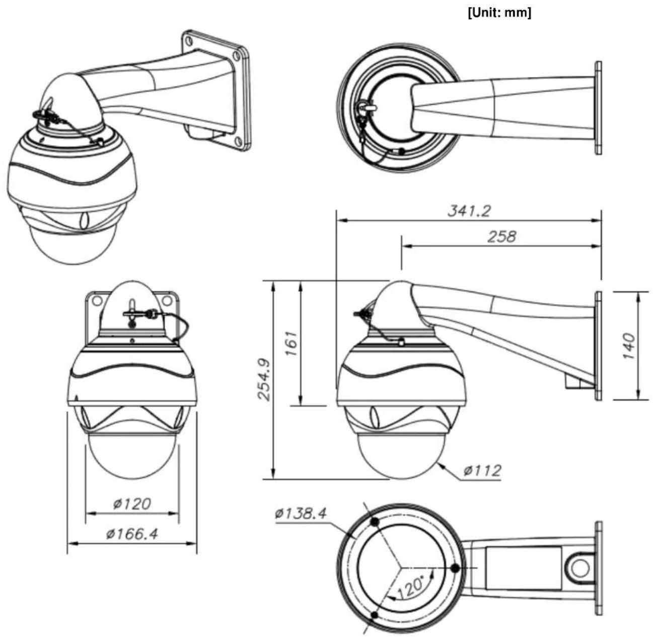 EverFocus EPH5212 - Dimensions - 1