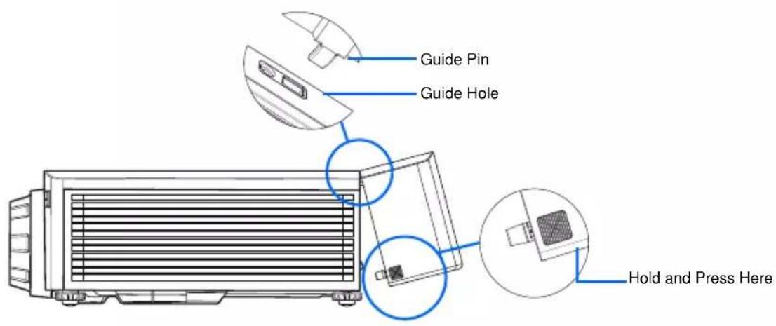 Christie DWX555-GS - Cable Cover Installation - 1