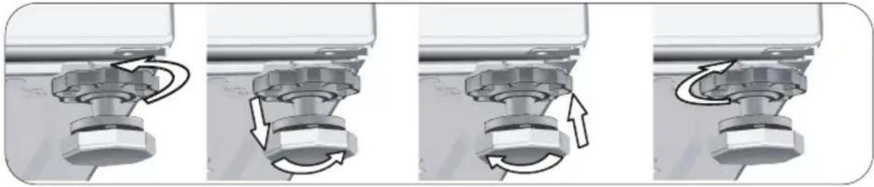 GRUNDIG GWN68430PLE - Nastawianie nóżek - 2