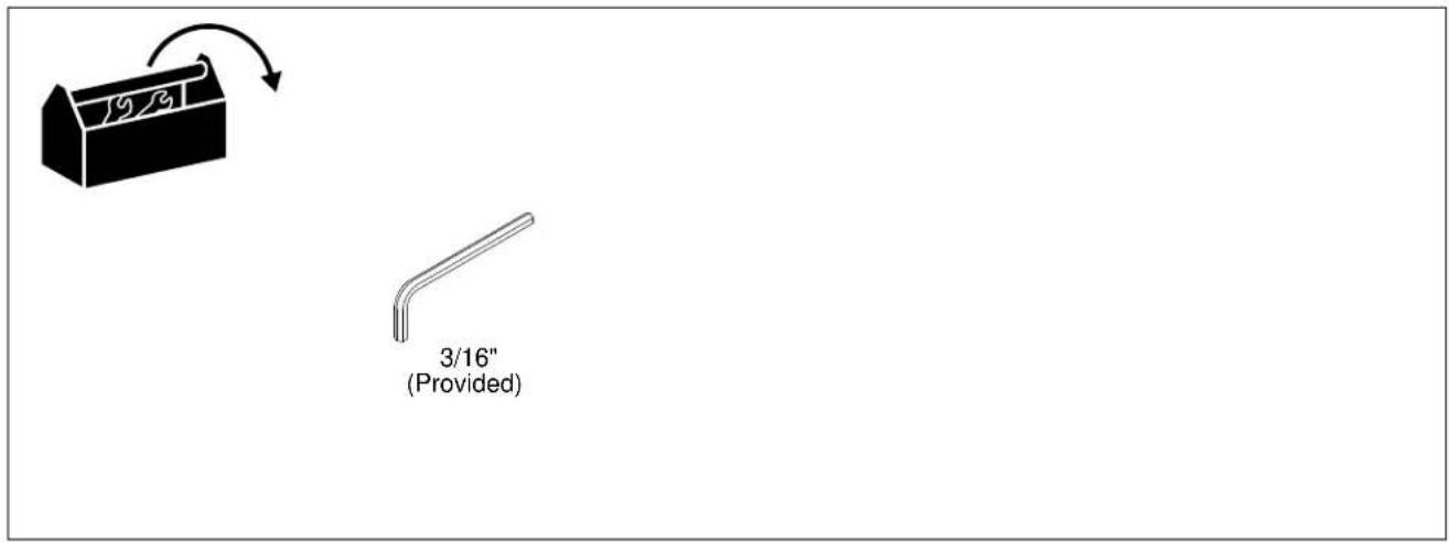 3/16" (Provided)