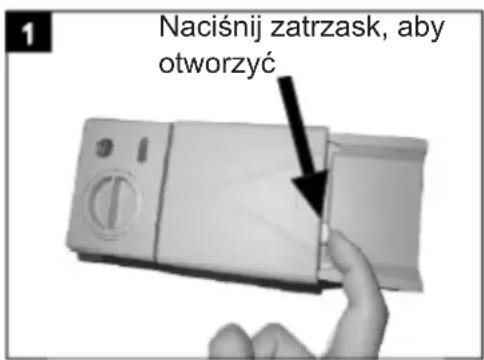 Naciśnij zatrzask, aby otworzyć