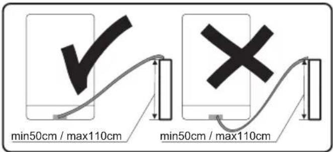 min50cm / max110cm min50cm / max110cm