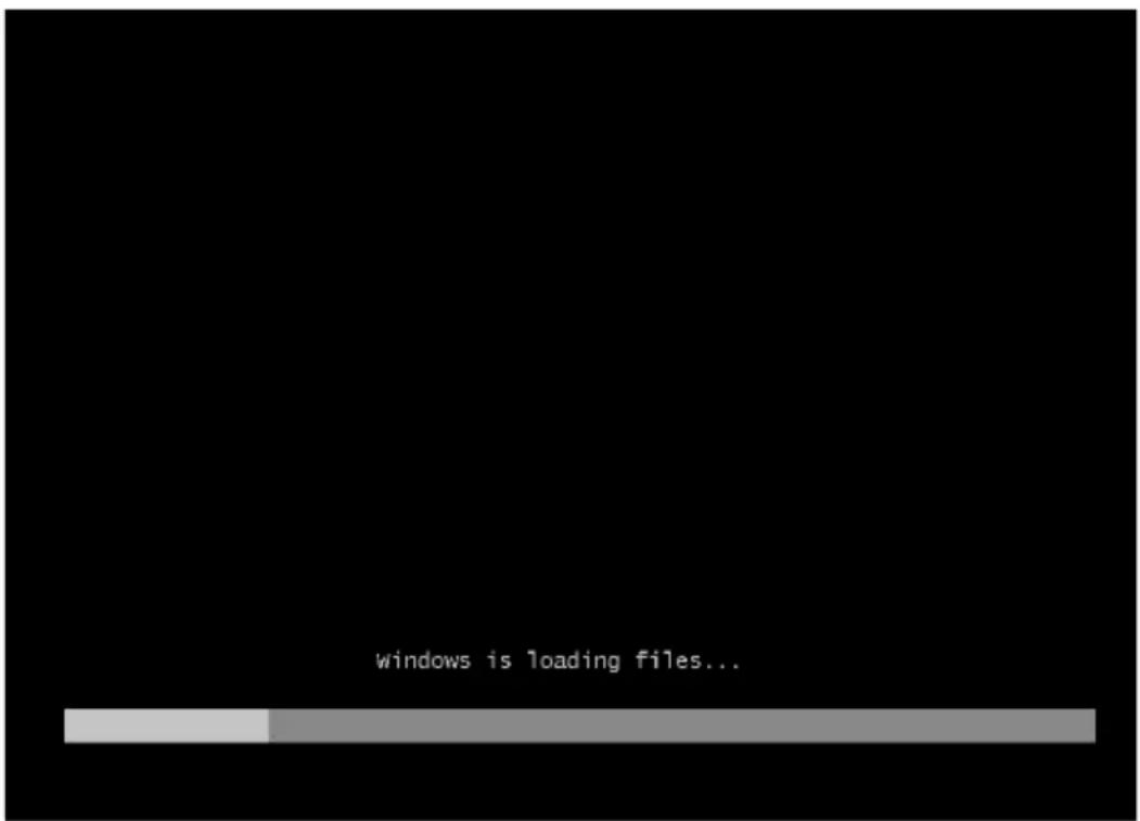 windows is loading files...