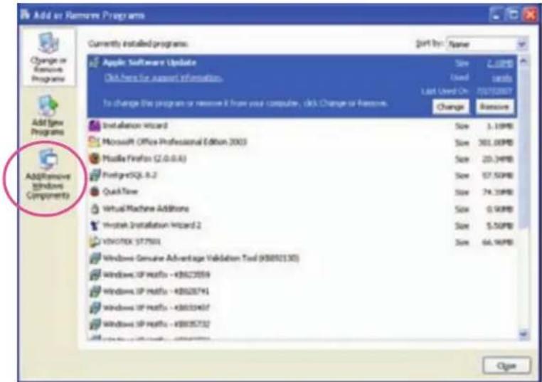 Add or Remove Programs Currently installed programs: Go From: Name Apple Software Update Add from for support information. To change this program or remove it from your computer, click Change or Remove. Size Used Last Used On 2.0 KB 100 KB 70 KB 50 KB 30 KB 10 KB 6 KB 4 KB 2 KB 1 KB 0 KB 0 KB 0 KB 0 KB 0 KB 0 KB 0 KB 0 KB 0 KB 0 KB 0 KB 0 KB 0 KB 0 KB 0 KB 0 KB 0 KB 0 KB 0 KB 0 KB 0 KB 0 KB 0 KB 0 KB 0 KB 0 KB 0 KB 0 KB 0 KB 0 KB 0 KB 0 KB 0 KB 0KB Add new Programs Add New Windows Components Installation Wizard Microsoft Office Professional Edition 2003 Macilla Firefox (2.0.0.4) Firefox-SQL 8.2 QuickTime Virtual Machine Addlthms Worktek Installation Wizard 2 VDD/70CK 57.7501 Windows Genuine Advantage Validation Tool (KB892130) Windows XP Hafix - KB822059 Windows XP Hafix - KB828741 Windows XP Hafix - KB833467 Windows XP Hafix - KB835732
