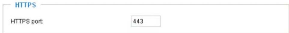 HTTPS HTTPS port: 443