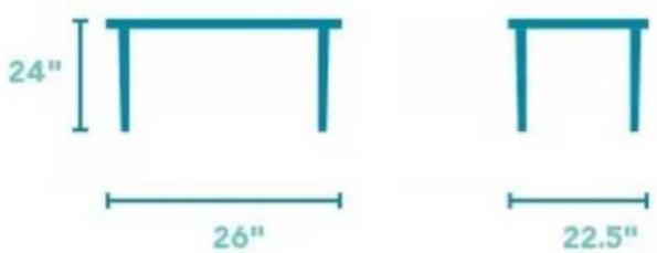 24" 26" 22.5"