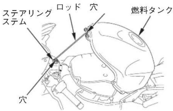 ステアリング ステム ロッド 穴 燃料タンク 穴