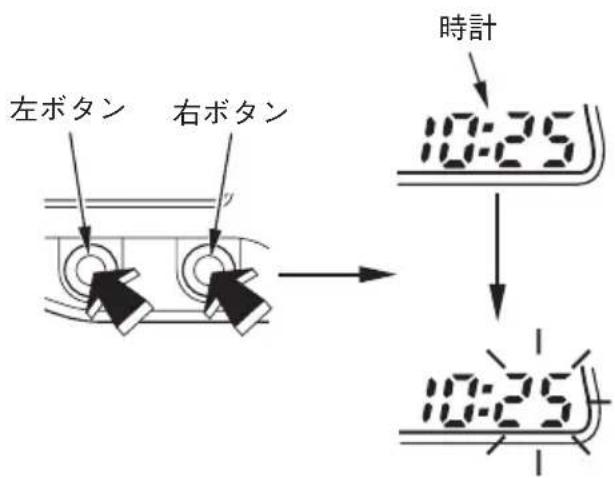 左ボタン 右ボタン 時計 10:25 10:25