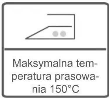 Maksymalna tem- peratura prasowa- nia 150°C