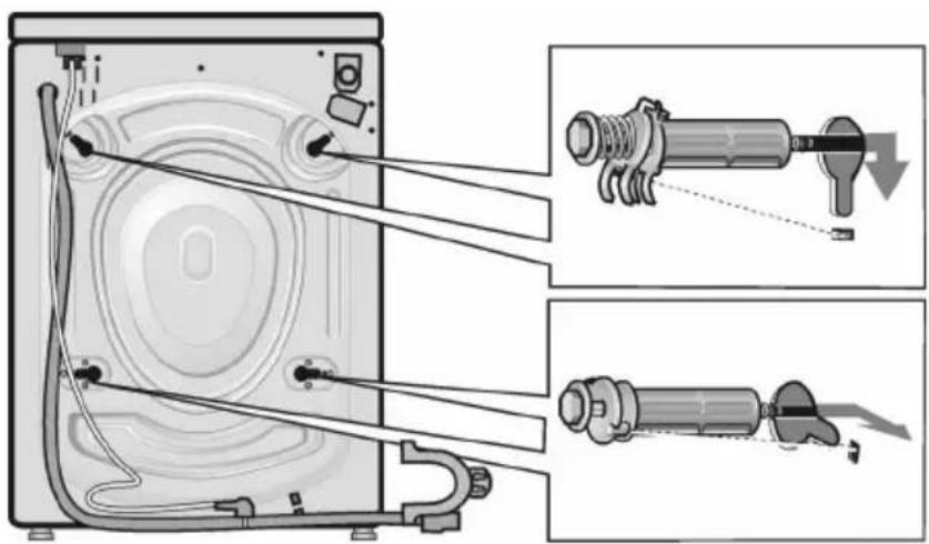 Technical diagram showing internal components of a device with labeled parts and directional arrows indicating flow or movement.