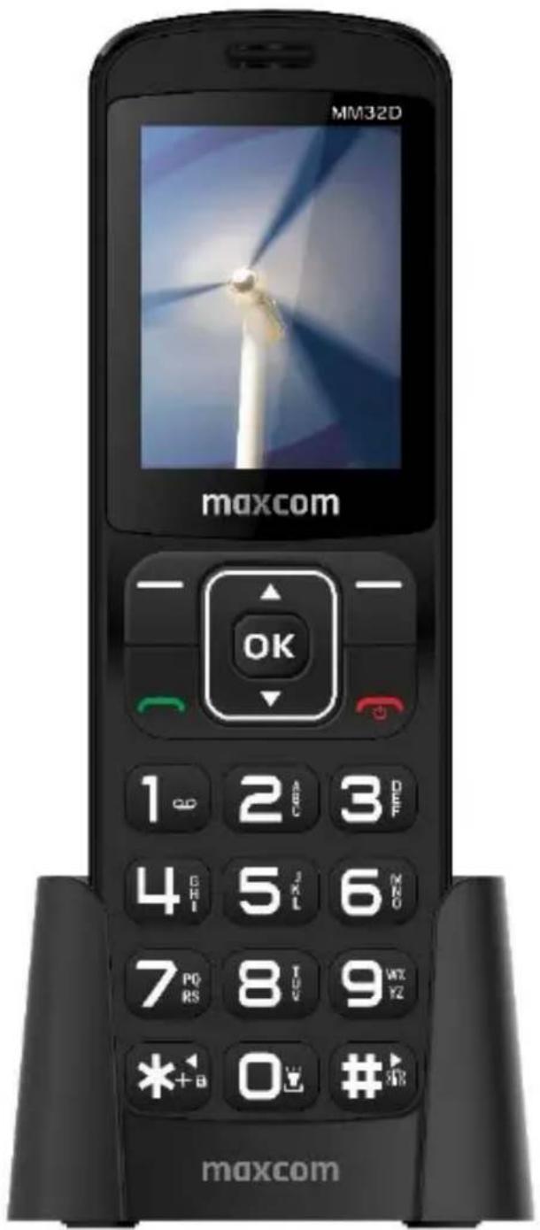 MM32D maxcom OK 1 2 3 DEF 4 5 6 MNO 7 P0 8 T U V 9 WZ YZ *+ B 0 H # maxcom