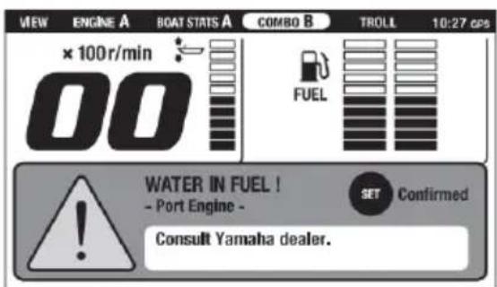 YAMAHA FL115 (2020) - Wskaźnik ostrzegawczy separatora wody - 2
