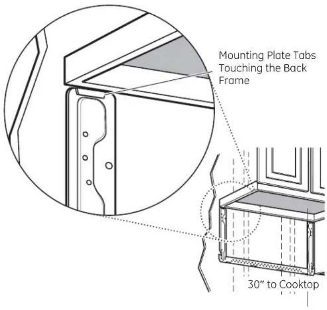 GE PVM1970DRBB - C DETERMINING WALL PLATE LOCATION UNDER YOUR CABINET - 2