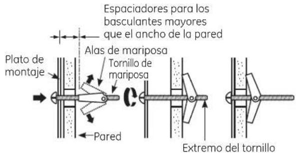 GE PVM1970DRBB - Para usar los tornillos basculantes: - 1