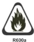 Esatto ETM207X - R600a Refrigerant Warning - 1