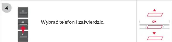 4 Wybrać telefon i zatwierdzić.