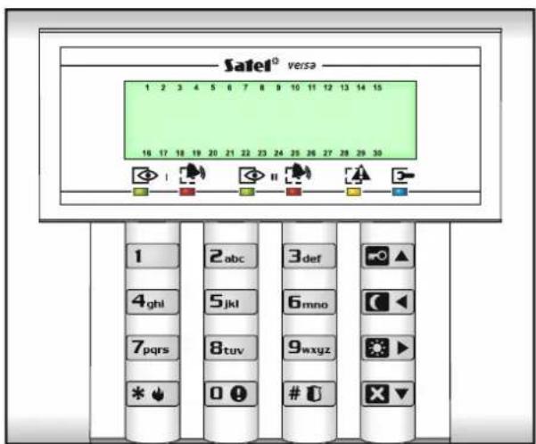 Satel® versa 1 2 3 4 5 6 7 8 9 10 11 12 13 14 15 16 17 18 19 20 21 22 23 24 25 26 27 28 29 30 1 abc 3 def ▲ 4 ghi 5 jkl 6 mno ▼ 7 pqrs 8 tuv 9 wxyz ▼ * ↓ 0 ☑ # U ▼
