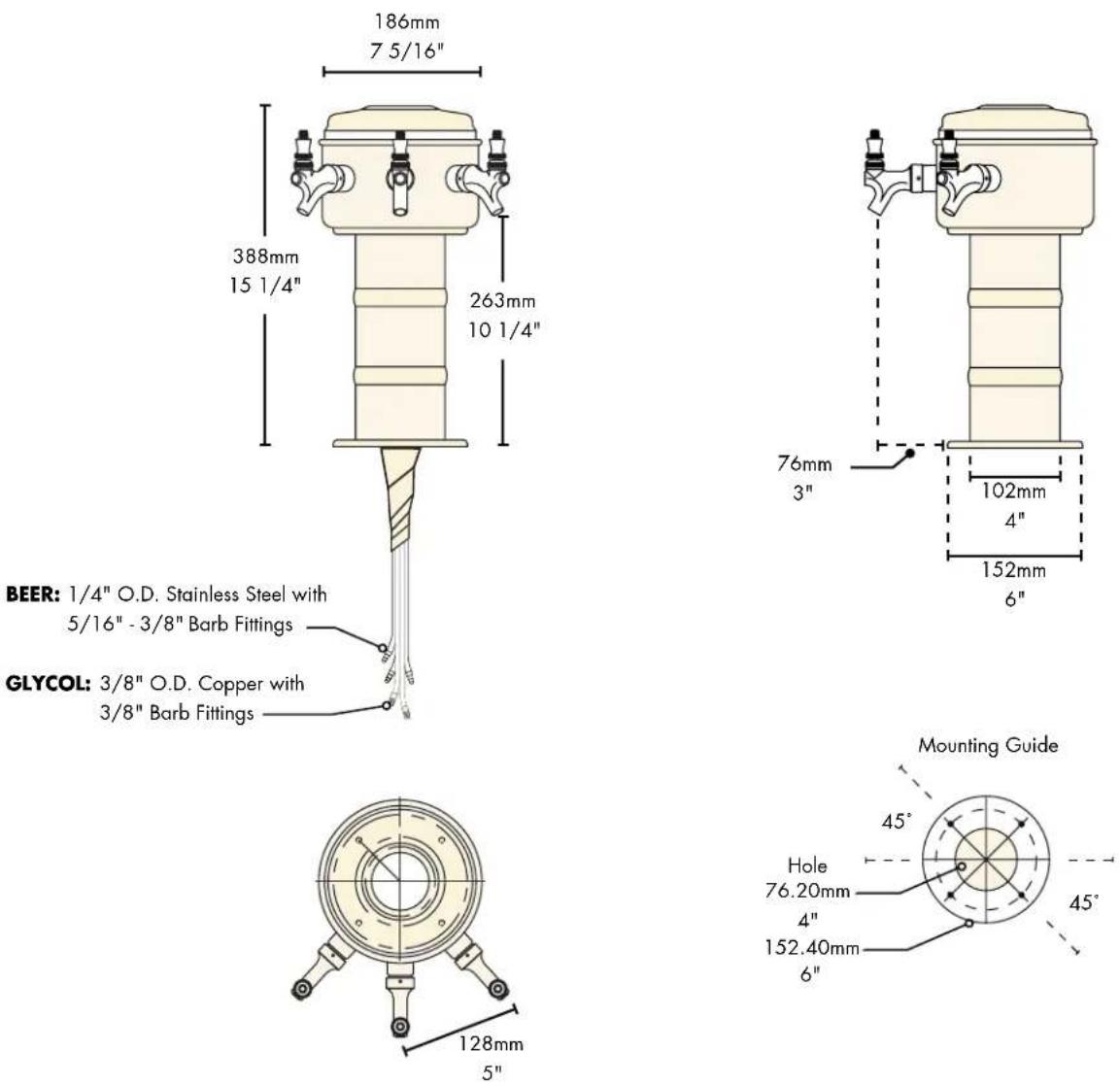 Micro Matic MTM-3KR - Dimensions - 1