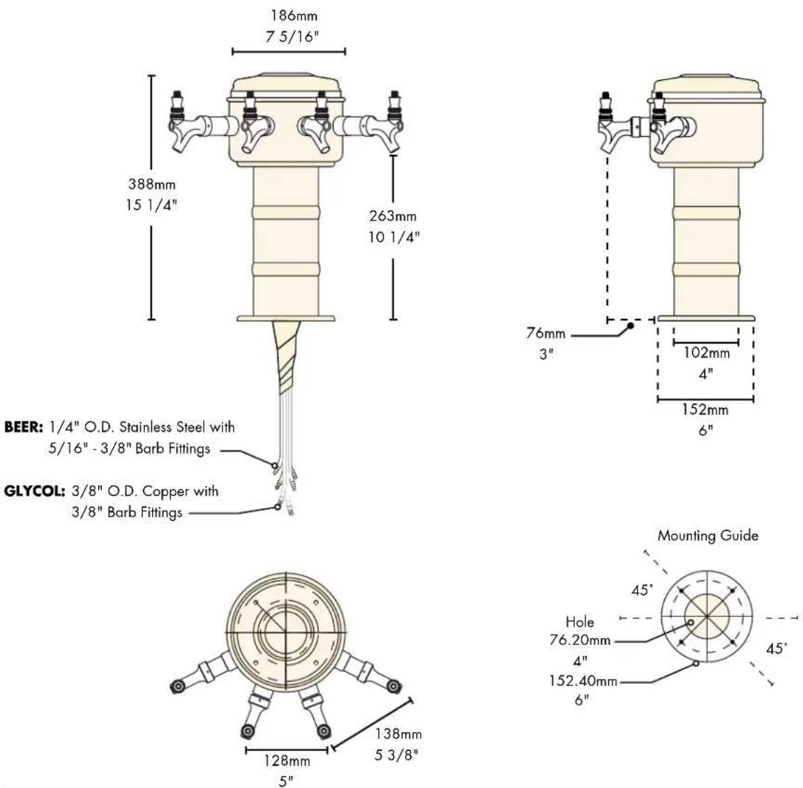 Micro Matic MTM-4KR - Dimensions - 1