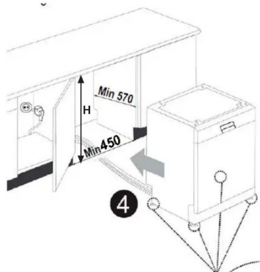 Kernau KFDW 4641 W - Umieszczanie urządzenia pod blatem - 2