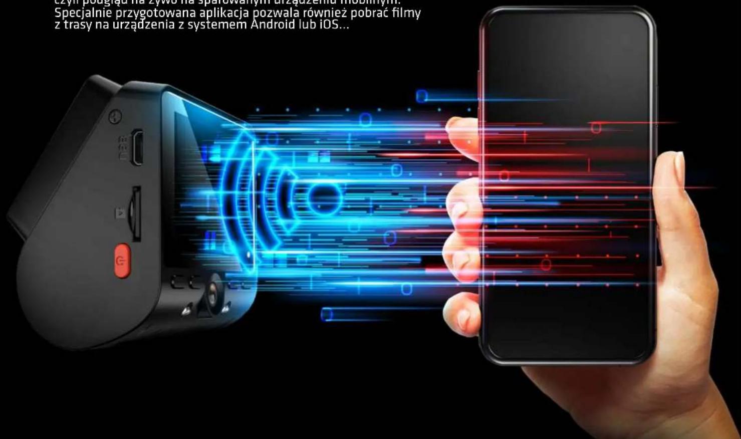 czyn podęg, da na zyws na spurowamym urządzenia mobimymi. Specjalnie przygotowana aplikacja pozwala również pobrać filmy z trasy na urządzenia z systemem Android lub iOS...