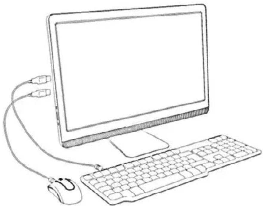 Krüger&Matz KM2150 - CONNECTING THE KEYBOARD AND MOUSE - 1