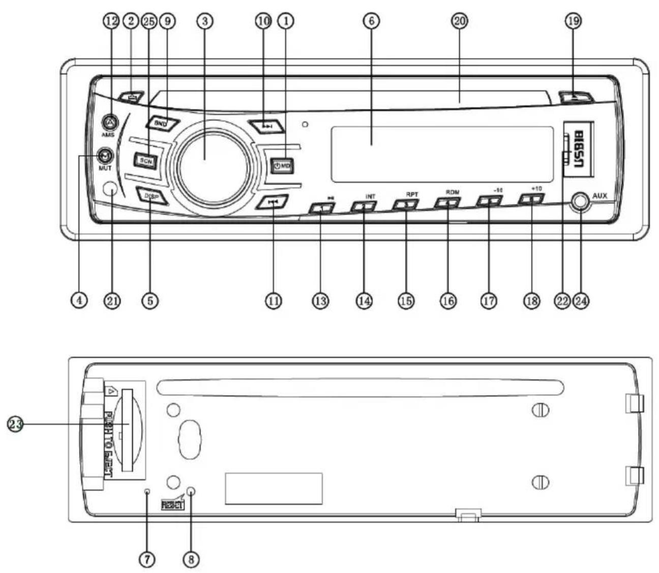 Krüger&Matz KM0104 - FRONTPLATTE - 1