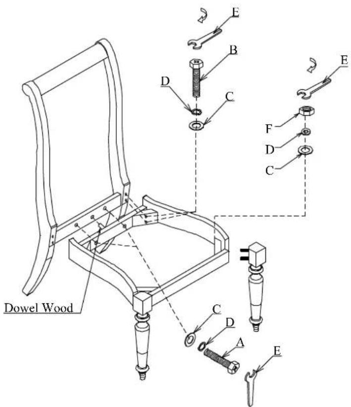 Dowel Wood E B C D F D C C D A E