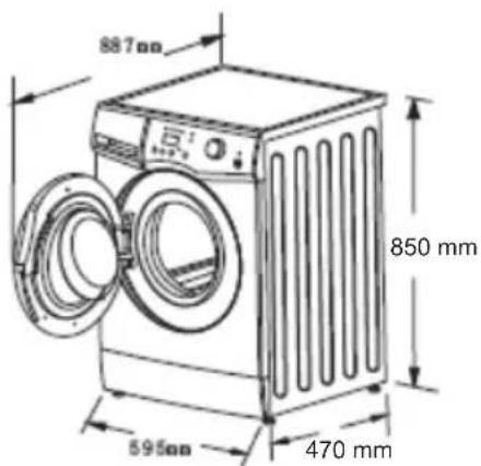 887mm 850 mm 595mm 470 mm