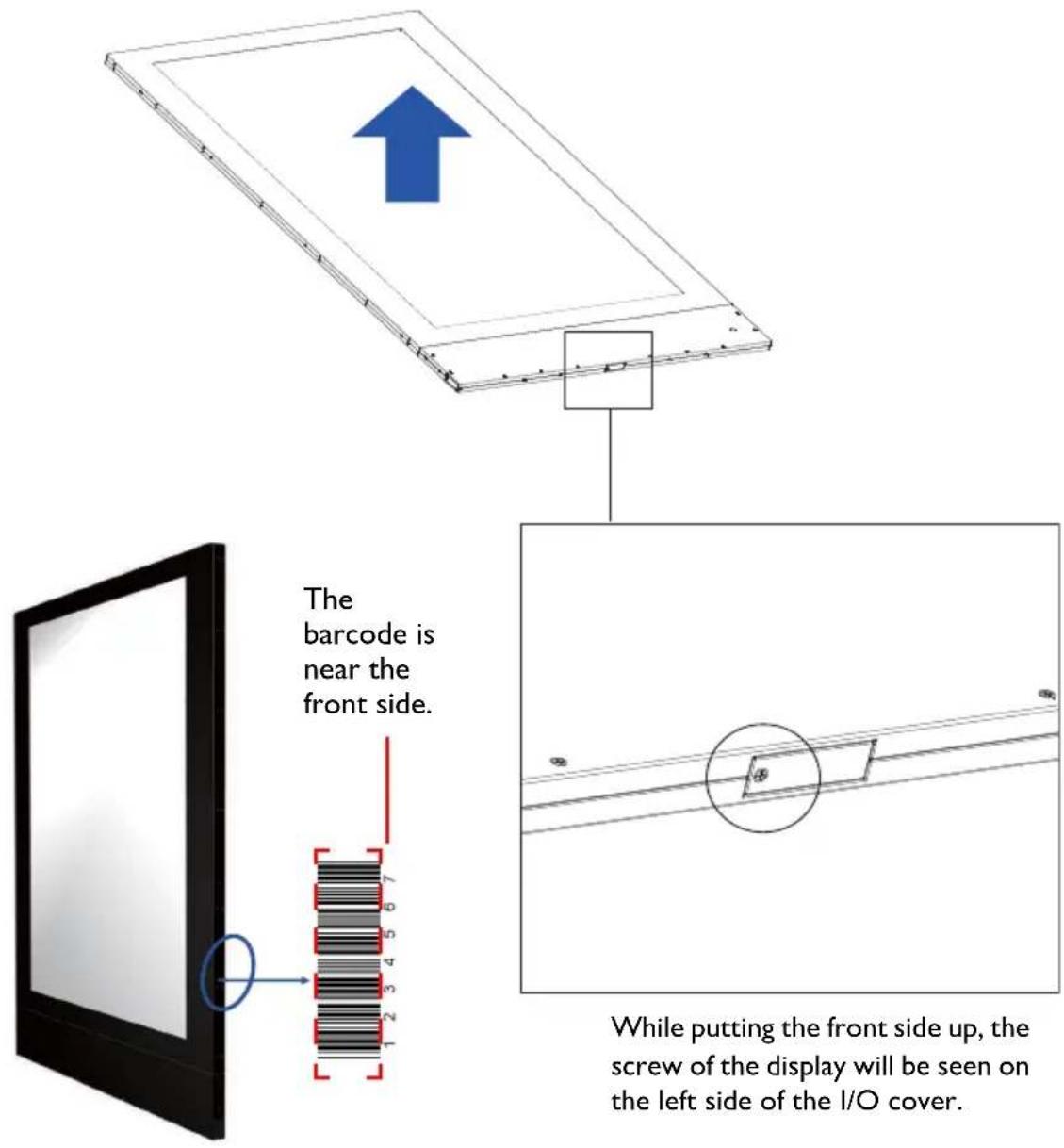 BENQ DL550F - Putting the display front side up - 1