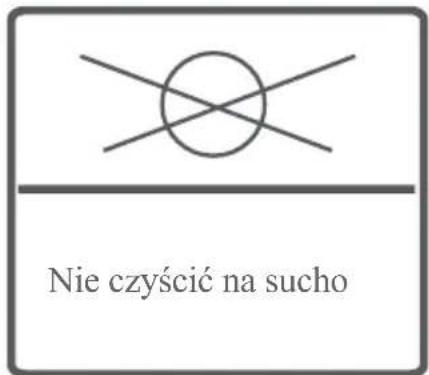 Nie czyścić na sucho
