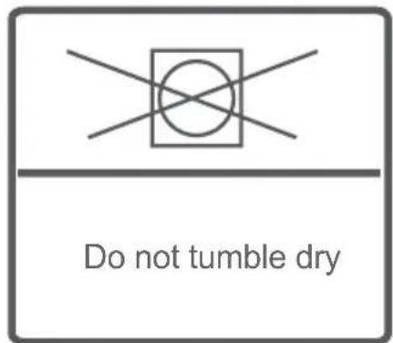 Do not tumble dry