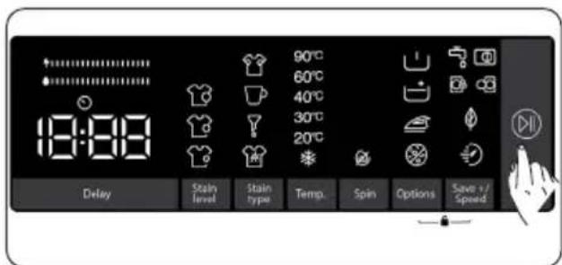 19:08 90°C 60°C 40°C 30°C 20°C Delay Stain Level Stain type Temp. Spin Options Save +/Speed