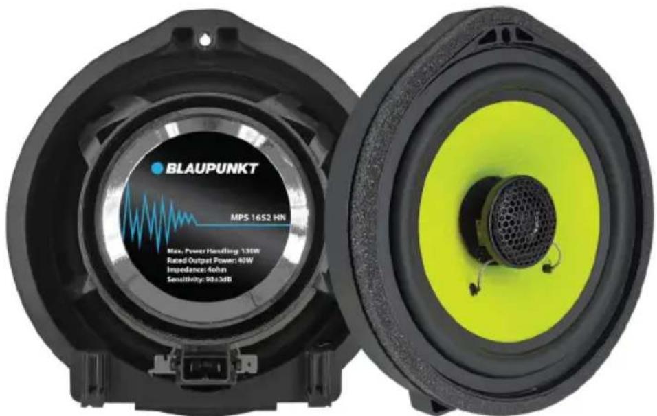 BLAUPUNKT MPS 1652 HN Max. Power Handling: 130W Rated Output Power: 40W Impedance: 40h Sensitivity: 90±3dB