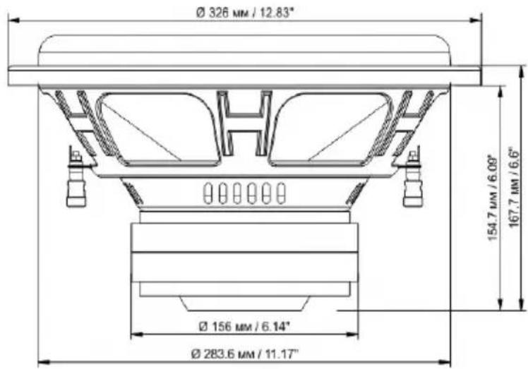 Ø 326 MM / 12.83" 154.7 MM / 6.09" 167.7 MM / 6.6" Ø 156 MM / 6.14" Ø 283.6 MM / 11.17"